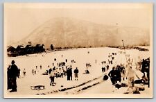 Skiing at Bear Mountain State Park, Ski. New York Real Photo Postcard RPPC picture