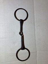 Vintage  Rusty Cast Iron Horse Bridle Bit with Jointed Snaffle picture