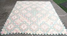 BEAUTIFUL VINTAGE LARGE QUILT HAND STITCHED AMERICAN 86