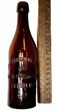 Rare St Helena Bottling California Amber Blob Top Soda Liquor Bottle 1870 CA USA picture