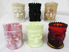 Indian Head toothpick holder choice of color and manufacturer pink green amber picture