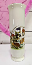Vintage Otagiri Japan Porcelain Bird and Floral Footed Bud Vase 6.5
