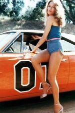 Catherine Bach 24x36 Poster sexy pose with General Lee picture