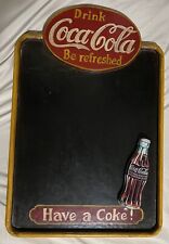 Vintage 1950s Wooden Coca Cola Chalkboard Menu Sign - Rare picture