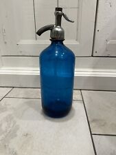 Vintage Blue Seltzer Bottle Mid-Island Bev. Service Corp. /RARE/NY/Long Island picture