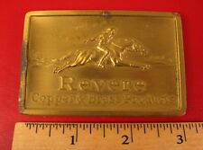 VINTAGE HEAVY BRASS PAPERWEIGHT REVERE COPPER AND BRASS PRODUCTS PAUL REVERE  picture