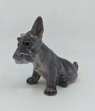 Vintage Dahl Jensen Copenhagen Denmark Porcelain Gray Scottish Terrier Figurine picture