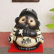 Pottery Tanuki Lucky Charm Japanese Ornament Hanshin Tigers victory wish large picture