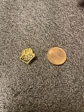 USED Vintage 1st Typing Lapel Pin Black & Gold Tone. Small Sized. RARE NICE picture