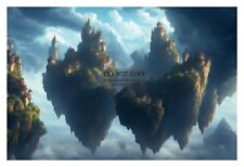 CITY IN THE FLOATING MOUNTAINS 4X6 FANTASY PHOTO picture