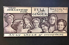 1901 Trenton, N. J. 20th Century Fair Antique Orig. Ink blotter 