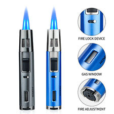 2PCS Refillable Butane Torch Lighter Adjustable Cigar Lighter 2Jet Flame Lighter picture