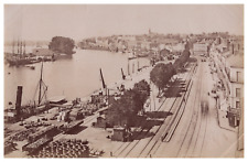 France, Nantes, Entrance du Port, vintage print, ca.1875 vintage print run d picture