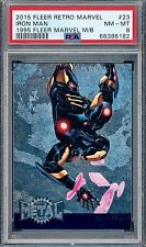 2015 Fleer Retro Marvel 1995 Metal Blaster #23 Iron Man PSA 8 🔥RARE🔥 picture