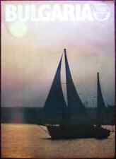 Original Poster Bulgaria ???????? Sea Boat Sails Sunset Balkan Tourist picture