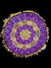 Antique beautiful Hungarian Silk matyo table cloth textile 3'1