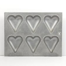 Wilton Colombia Faux Pewter Style Metal Candy Cake Mold Hearts Rustic Baking Pan picture
