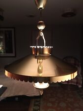 Vintage mid-century pull down brass lamp picture