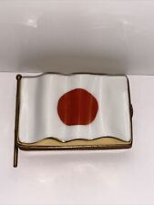 Vintage Rare Limoges France Keepsake Box, Japanese Flag  picture