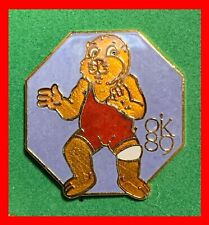 WRESTLING 1989 OKLAHOMA OLYMPIC FESTIVAL PIN BADGE MASCOT picture