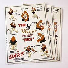 D.A.R.E. 3 Vintage Folders DARE To Resist Drugs and Violence 8 Ways to Say NO picture