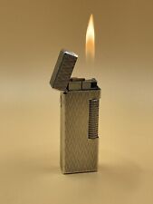 Dunhill rollagas lighter- silver chevron print- great working condition picture