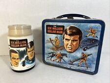 VINTAGE SIX MILLION DOLLAR MAN LUNCHBOX Lunch THERMOS Aladdin Industries 1974 picture