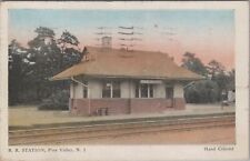 Pine Valley R.R. Railroad Station New Jersey Clementon 1935 PM Postcard picture