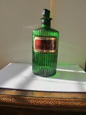 Antique ribbed green Pharmacy jar  aka early 1900's.....20cms high ....8cm diam. picture