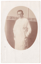 German Doctor Berlin Wilmersdorf Gown Stethoscope Oval Vignette c. 1927 RPPC picture