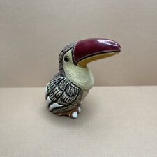 Vtg Artesania Rinconada Style Toucan Bird Folk Art Pottery Sculpture Figurine CH picture