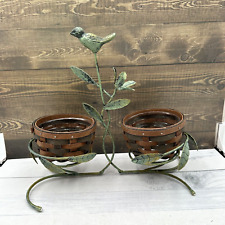 Longaberger Wrought Iron Bird with Two Nest Baskets 5 Piece Set picture