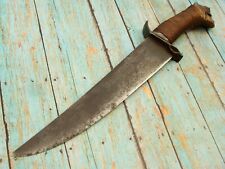 BIG PRIMATIVE EARLY AMERICAN CIVIL WAR HANDMADE HUNTING BOWIE TRADE KNIFE KNIVES picture