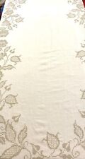 Antique tablecloth, linen, hand embroidery, perfect condition, 94*140 inch picture