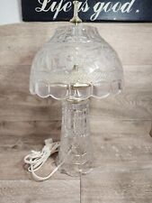 Vintage Cut Crystal Table Lamp Daisy Floral  picture