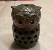 Vintage Owl Incense/Tealight Holder.  4.5” - Brown Color picture