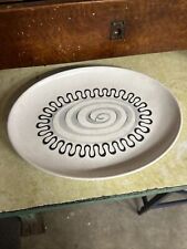 VTG METLOX Poppytrail Vernon California Aztec Large Oval Tray Bowl 13” MCM picture