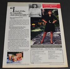 1990 Print Ad Sexy Heels Long Legs Fashion Lady Brunette Cristina Ferrare slim picture