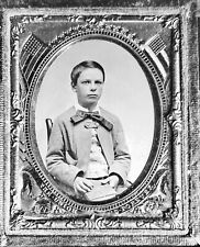 ANTIQUE GLASS PLATE PHOTO NEGATIVE: PORTRAIT OF HENRY NEWELL CADY - 1861 picture