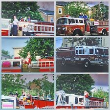 Lot Of 6 1990's VA Virginia Fire Truck Photo Slide Rescue Ambulance Laders picture