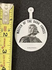 Star Wars Promo Star Base 18 Darth Vader Button 1970's MASTER OF THE DARK FORCES picture