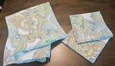 VTG 70s King 4pc Bed Sheet Set. Groovy Cool 100% Polyester Top, Bottom 2 Cases.  picture