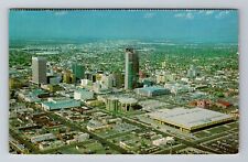 Phoenix AZ-Arizona, Birds Eye View City, Civic Center, Antique Vintage Postcard picture