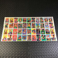 GARBAGE PAIL KIDS 10th SERIES 10 UNCUT SHEET TOPPS 1987 44 STICKER CARDS RARE picture