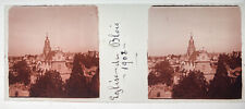 CITY OF BLOIS 1908 CHURCH PHOTO GLASS PLATE 45x107 STEREOSCOPIC VIEW picture