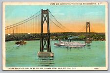 State Mid Hudson Traffic Bridge. Poughkeepsie NY Postcard picture