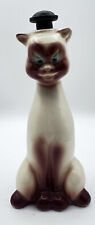 Vintage Ceramic Siamese Cat Laundry Sprinkler Bottle Cardinal USA picture