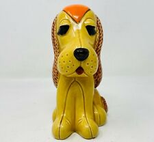 Vintage Japanese Lefton Basset Hound Yellow Orange Dog Piggy Bank Ceramic 6