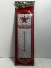 TEXACO Oil Indoor/Outdoor Metal Tin Thermometer Nostalgic 17” Tall picture