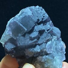 213g Natural Dark Green Cube Fluorite Mineral Specimen/FuJian China picture